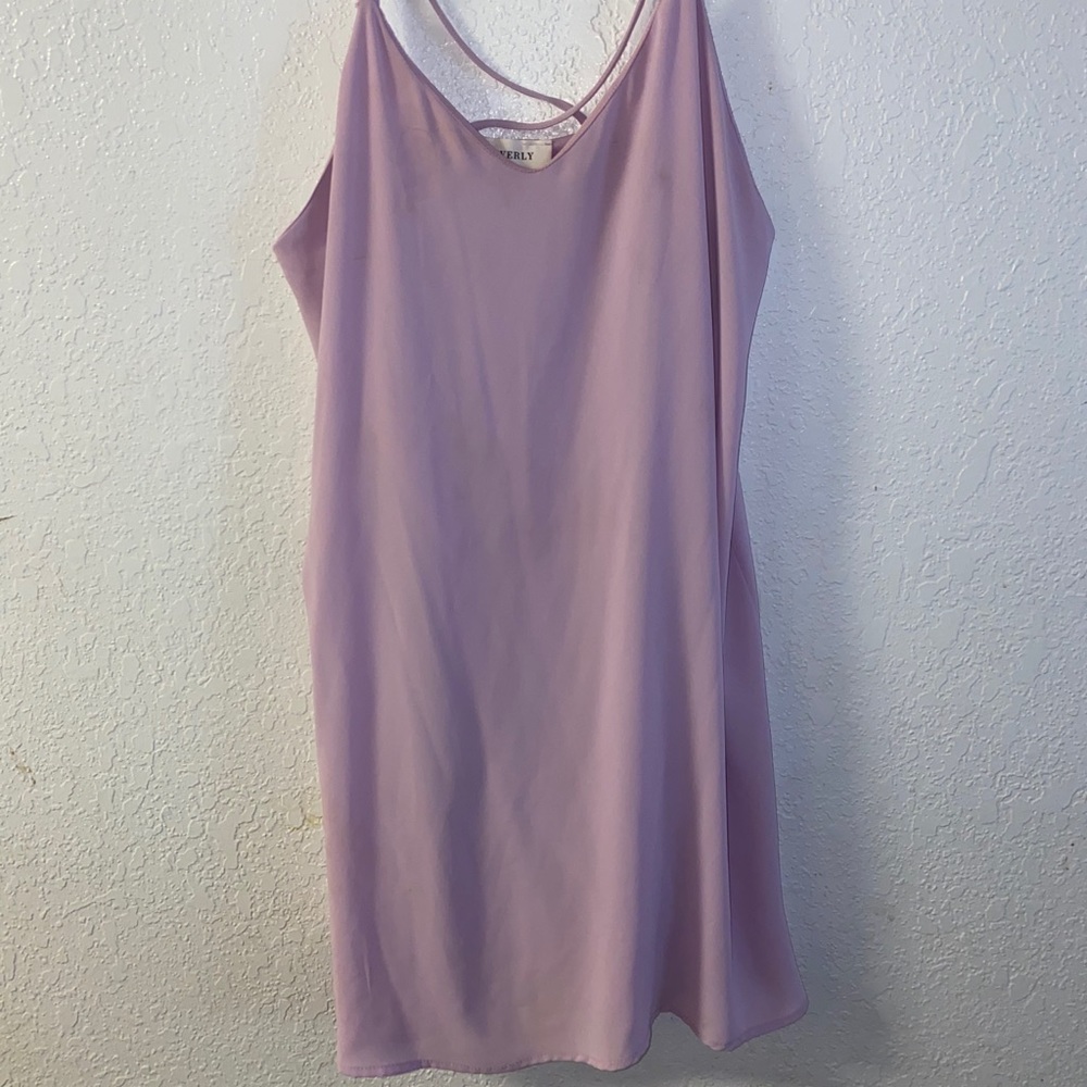 Lavender flowy mini dress